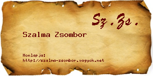 Szalma Zsombor névjegykártya