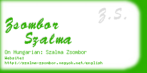 zsombor szalma business card